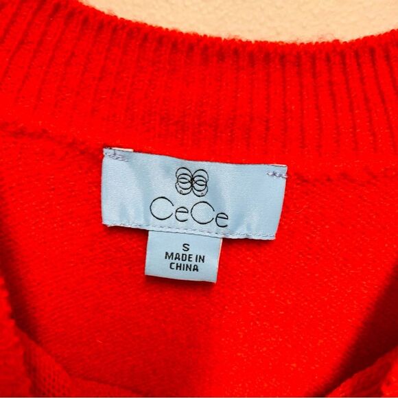 CeCe Red Love Crew Neck Sweater Super Soft and Comfy Oversized - Picture 5 of 8